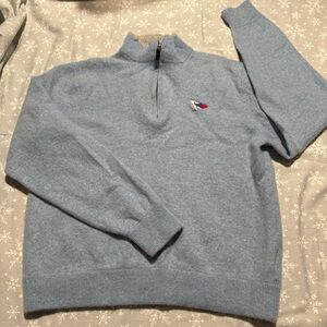 Men's Light Blue Zip-Up Sweater